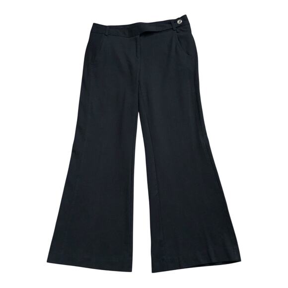 INC Womens Size 8 Black Wide Leg Relaxed Flare Career Dress Pants 29.5" Inseam - Picture 1 of 5